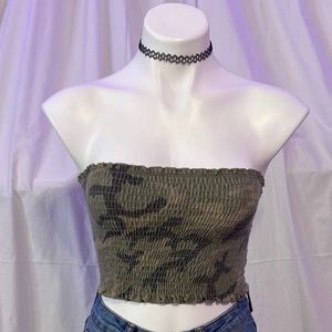 Camo Bandeau Top